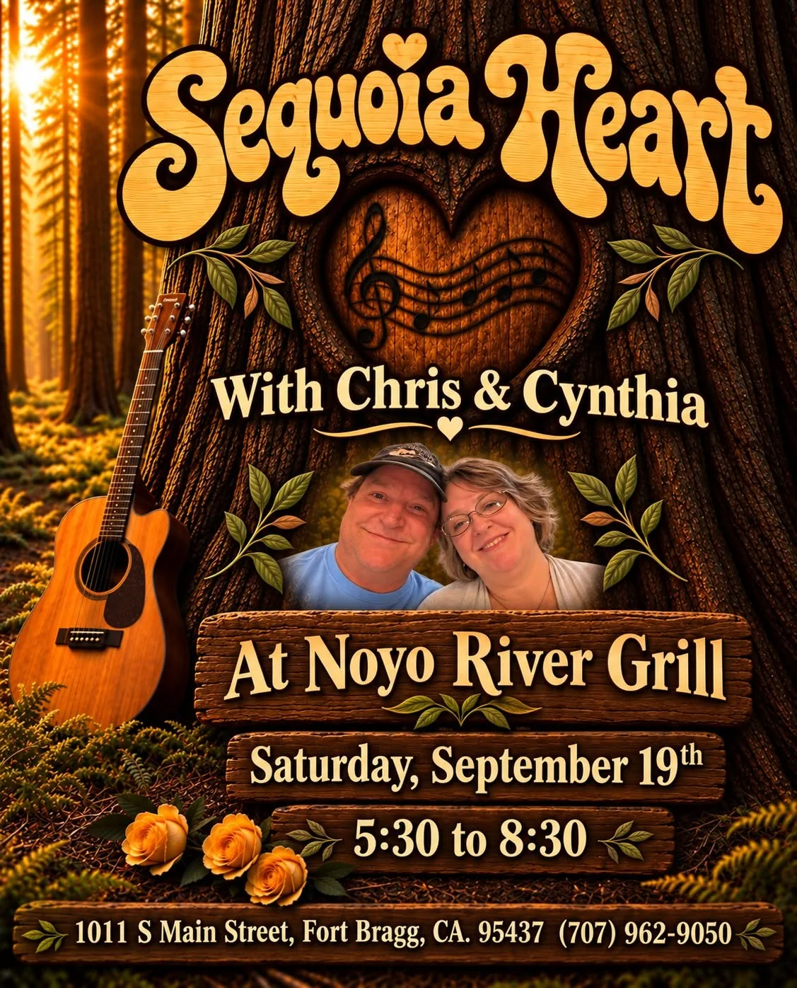 Sequoia Heart at Noyo River Grill on September 19, 2026